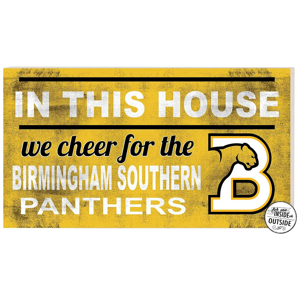 Birmingham-Southern Panthers 11" x 20" Indoor/Outdoor In This House Sign