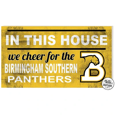 Birmingham-Southern Panthers 11" x 20" Indoor/Outdoor In This House Sign