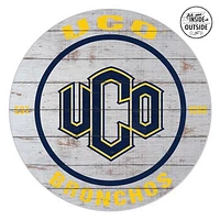 Central Oklahoma Bronchos 20'' x 20'' Indoor/Outdoor Weathered Circle Sign