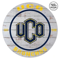 Central Oklahoma Bronchos 20'' x 20'' Indoor/Outdoor Weathered Circle Sign