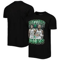 Unisex Stadium Essentials Giannis Antetokounmpo & Khris Middleton Black Milwaukee Bucks Player Duo T-Shirt