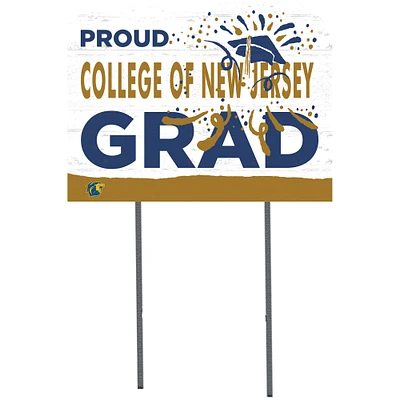 College of New Jersey Lions 18'' x 24'' Proud Graduate Yard Sign