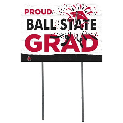 Ball State Cardinals 18'' x 24'' Proud Graduate Yard Sign