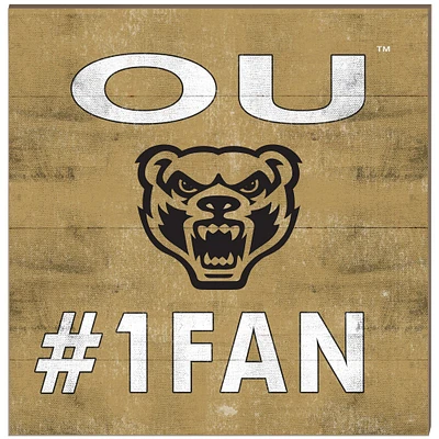 Oakland Golden Grizzlies 10'' x 10'' #1 Fan Plaque