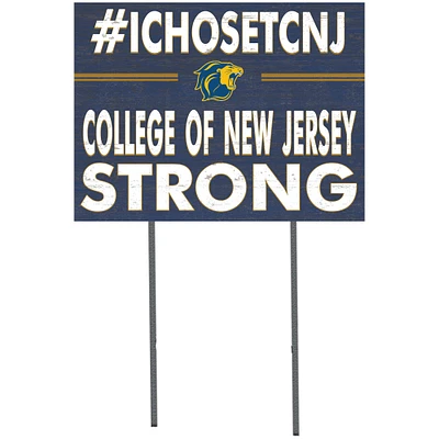 College of New Jersey Lions 18'' x 24'' I Chose Lawn Sign