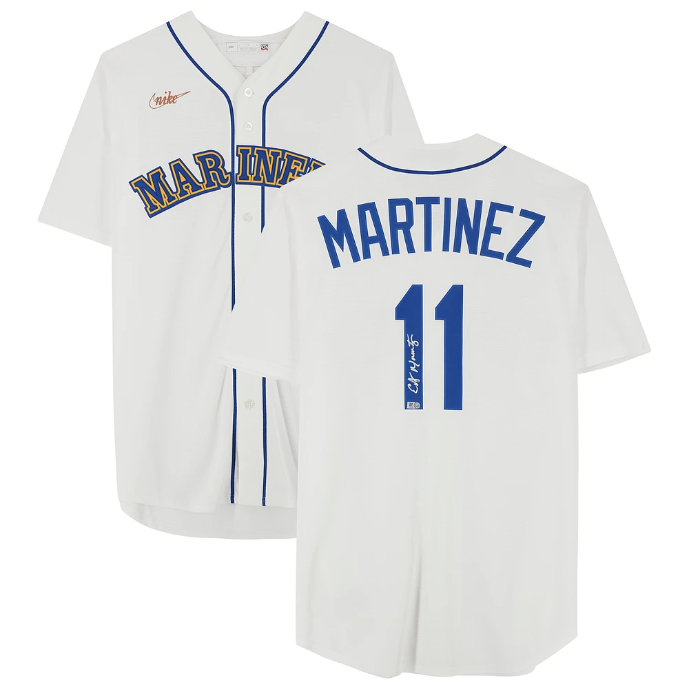 Edgar Martinez White Seattle Mariners Autographed Nike Cooperstown Collection Replica Jersey