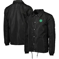 Men's Black Celtic Coaches Full-Snap Jacket