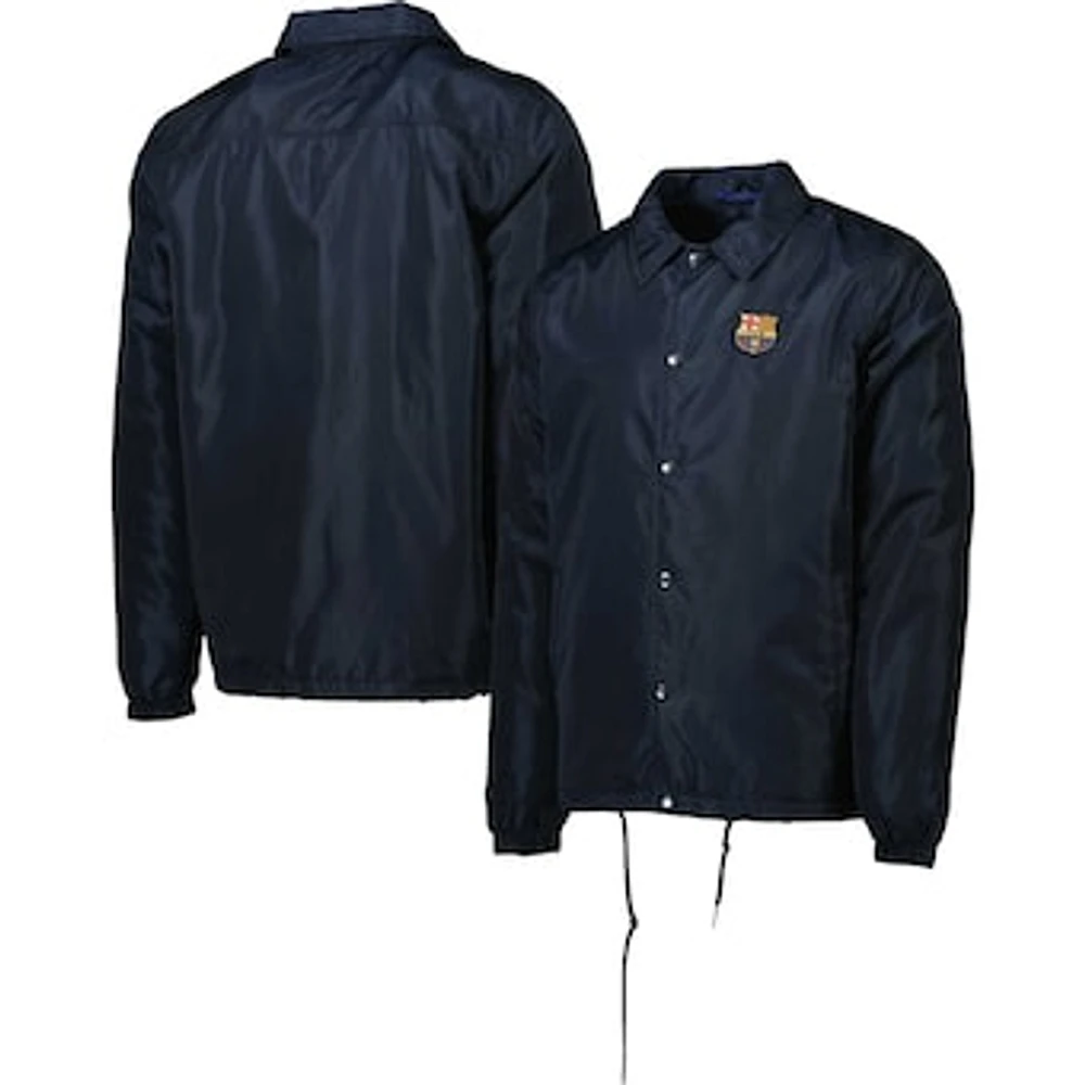 Men's Navy Barcelona Coaches Full-Snap Jacket