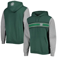 Men's Green/Gray Celtic Striped Raglan Pullover Hoodie