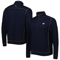 Men's Tommy Bahama Blue Fanatics Corporate Tobago Bay Tri-Blend Quarter-Zip Pullover