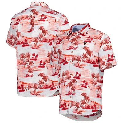 Men's Tommy Bahama Red Fanatics Corporate Tropical Horizons Button-Down Shirt