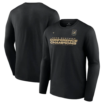 Men's Fanatics Black LAFC 2022 MLS Western Conference Champions Locker Room Long Sleeve T-Shirt