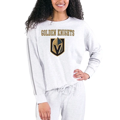 Women's Concepts Sport Cream/Gray Vegas Golden Knights Pendant French Terry Long Sleeve Top