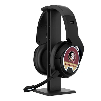 Florida State Seminoles Logo Personalized Bluetooth Gaming Headphones & Stand