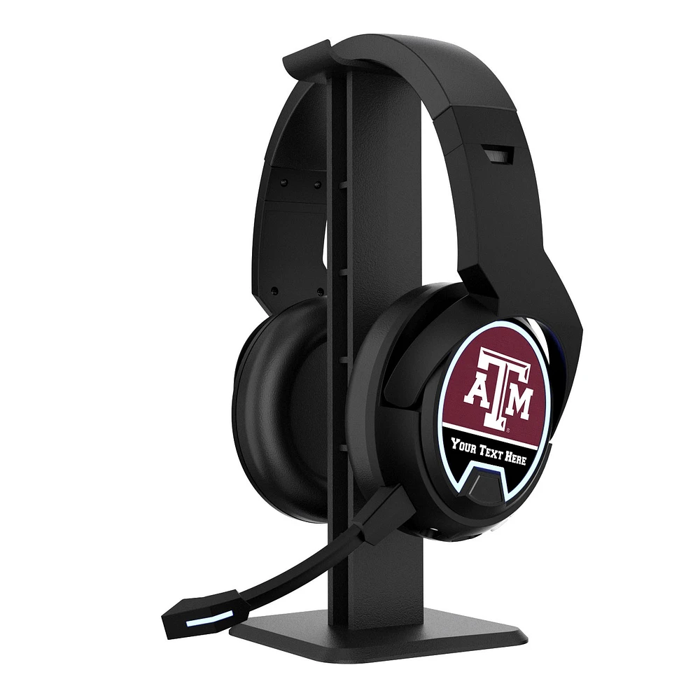 Texas A&M Aggies Personalized Bluetooth Gaming Headphones & Stand
