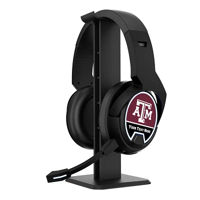 Texas A&M Aggies Personalized Bluetooth Gaming Headphones & Stand