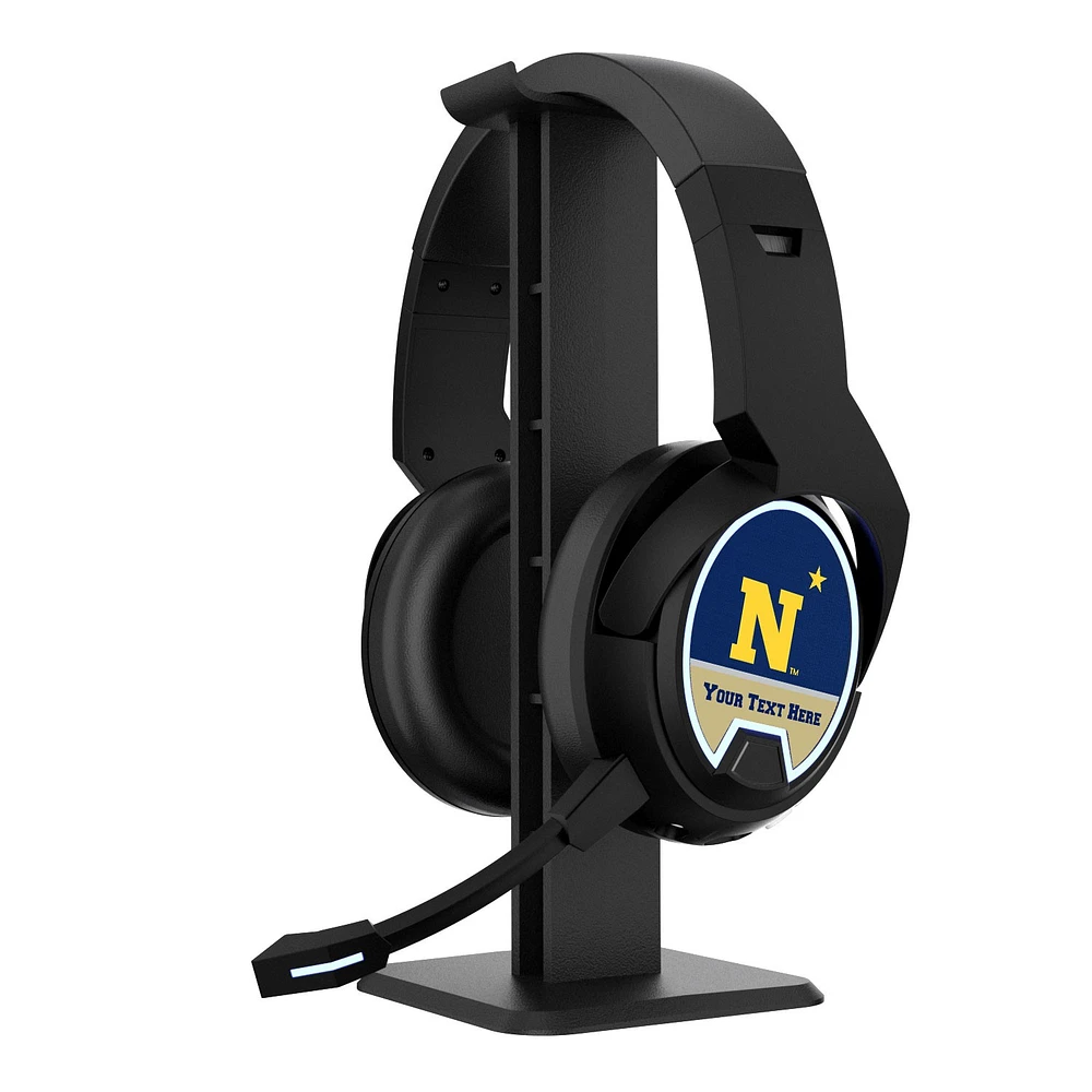 Navy Midshipmen Personalized Bluetooth Gaming Headphones & Stand