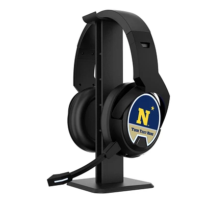 Navy Midshipmen Personalized Bluetooth Gaming Headphones & Stand
