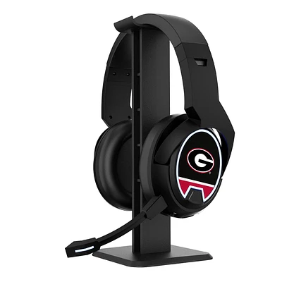 Georgia Bulldogs Logo Wireless Bluetooth Gaming Headphones & Stand
