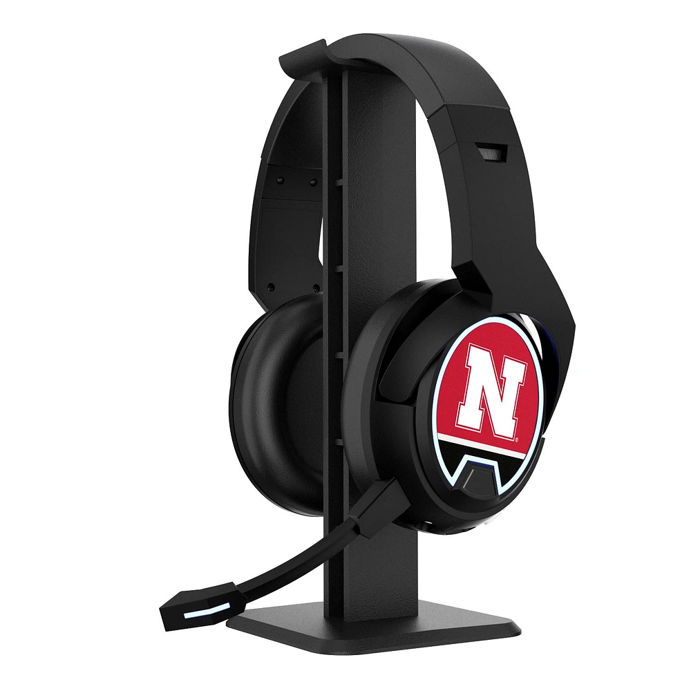 Nebraska Huskers Logo Wireless Bluetooth Gaming Headphones & Stand