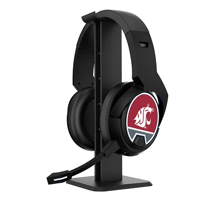 Washington State Cougars Logo Wireless Bluetooth Gaming Headphones & Stand