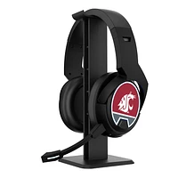 Washington State Cougars Logo Wireless Bluetooth Gaming Headphones & Stand