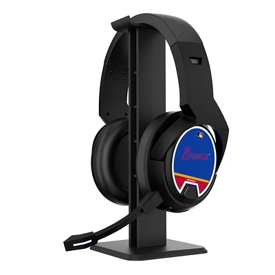 Atlanta Braves Team Logo Wireless Bluetooth Gaming Headphones & Stand