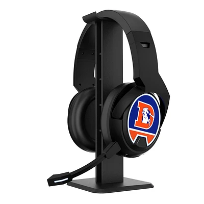 Denver Broncos Throwback Logo Wireless Bluetooth Gaming Headphones & Stand