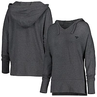 Women's johnnie-O Charcoal Fanatics Corporate Carrie V-Neck Tri-Blend Pullover Hoodie