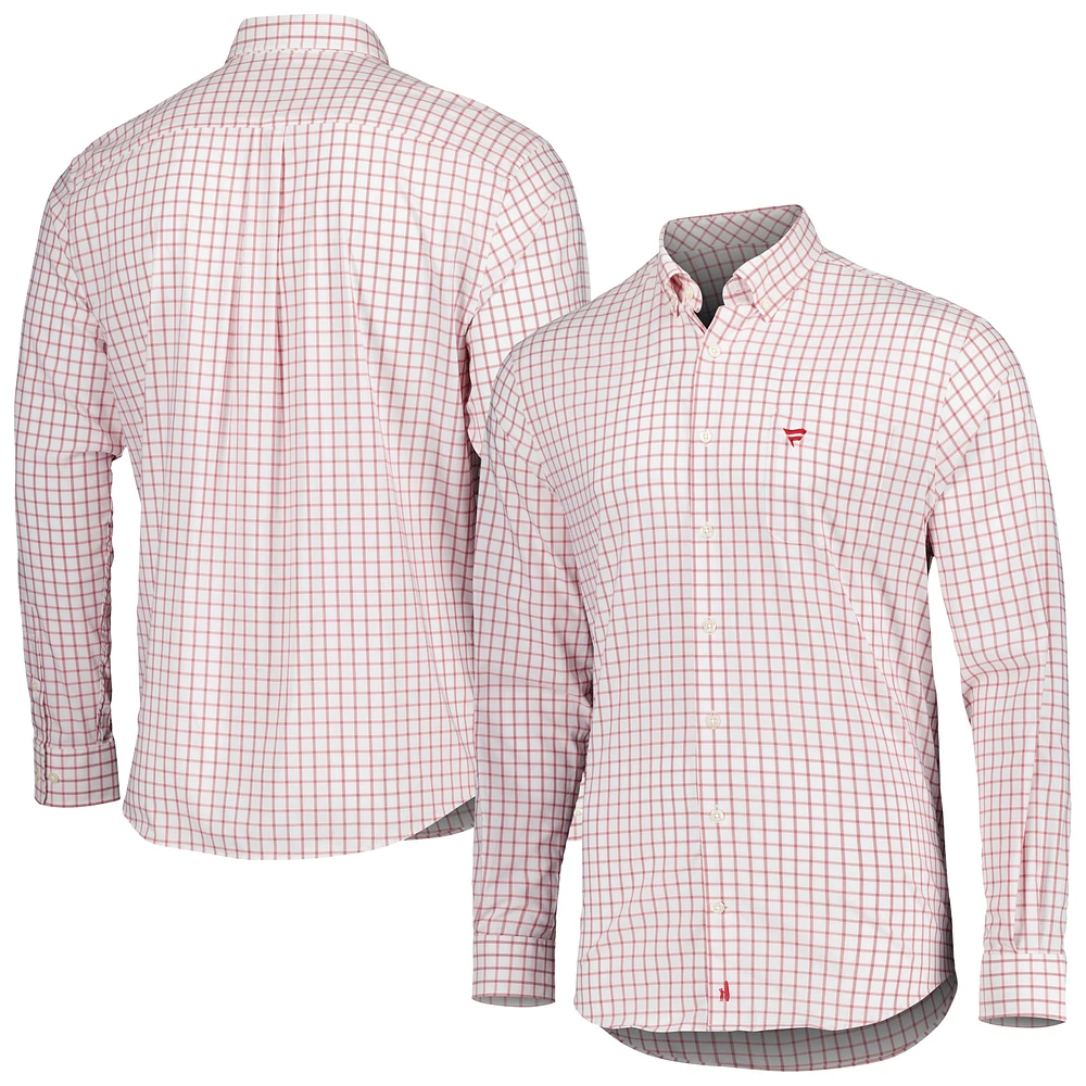 Men's johnnie-O Crimson Fanatics Corporate Signor Button-Up Shirt