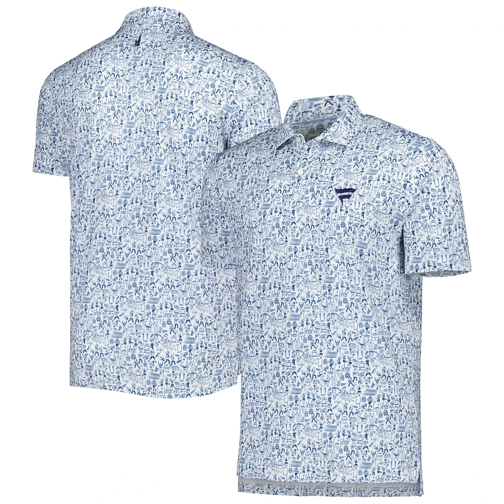 Men's johnnie-O White Fanatics Corporate Tailgater Print Polo