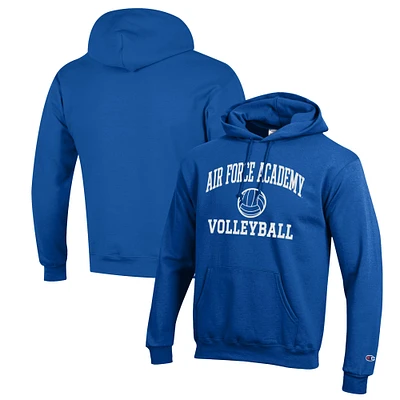 Men's Champion Royal Air Force Falcons Volleyball Icon Powerblend Pullover Hoodie