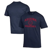 Men's Champion Navy Arizona Wildcats Volleyball Icon Powerblend T-Shirt