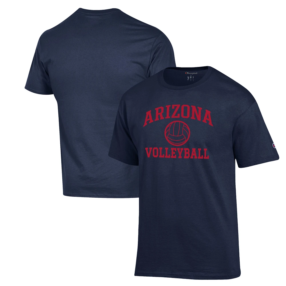 Men's Champion Navy Arizona Wildcats Volleyball Icon Powerblend T-Shirt