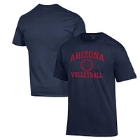 Men's Champion Navy Arizona Wildcats Volleyball Icon Powerblend T-Shirt