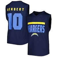 Youth Justin Herbert Navy Los Angeles Chargers Fast Track Player Name & Number Tank Top