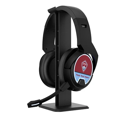 Colorado Rapids Personalized Stripe Wireless Gaming Bluetooth Headphones & Stand