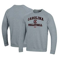 Men's Under Armour Gray South Carolina Gamecocks Volleyball All Day Arch Fleece Pullover Sweatshirt