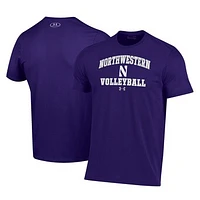 Men's Under Armour Northwestern Wildcats Volleyball Arch Over Performance T-Shirt