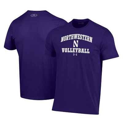 Men's Under Armour Northwestern Wildcats Volleyball Arch Over Performance T-Shirt