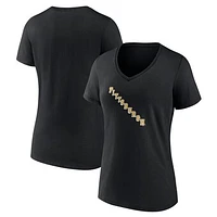 Women's Black Pittsburgh Penguins Alternate Logo V-Neck T-Shirt