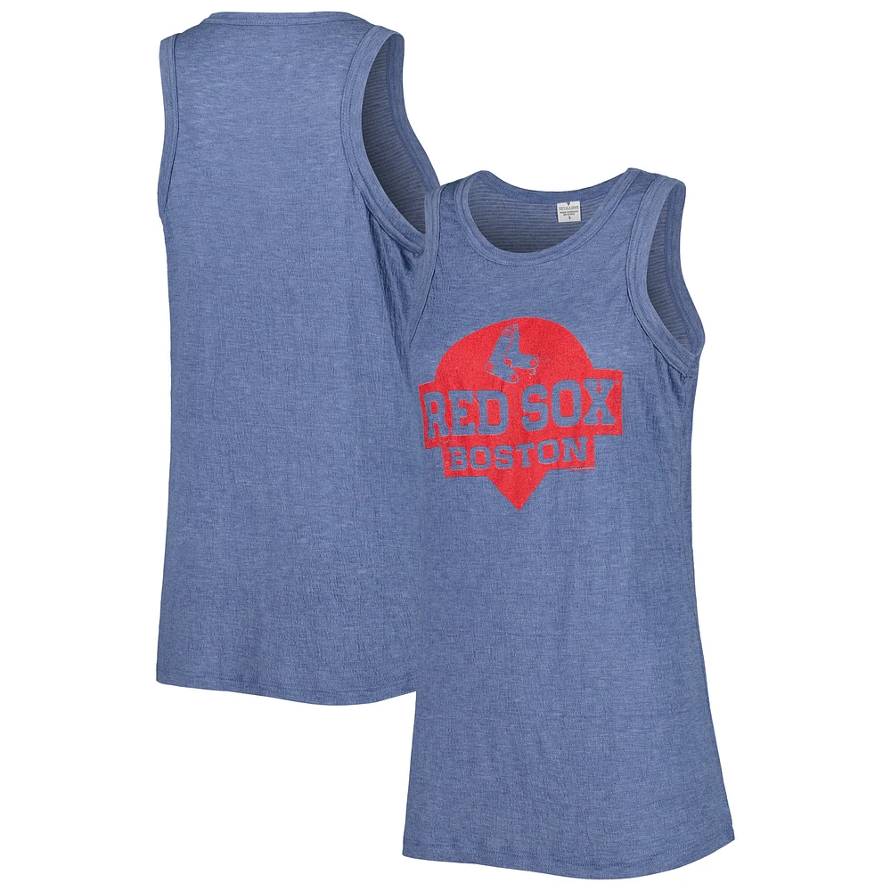 Women's Soft as a Grape Navy Boston Red Sox Tri-Blend Tank Top