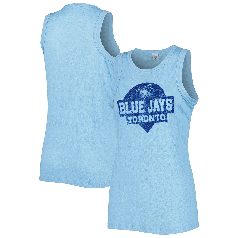 Women's Soft as a Grape Royal Toronto Blue Jays Tri-Blend Tank Top