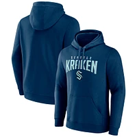 Men's Fanatics Navy Seattle Kraken Special Edition 2.0 Big & Tall Wordmark Pullover Hoodie