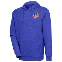 Men's Antigua Heather Royal FC Cincinnati Logo Action Pullover Hoodie