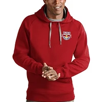 Men's Antigua Red New York Bulls Logo Victory Pullover Hoodie