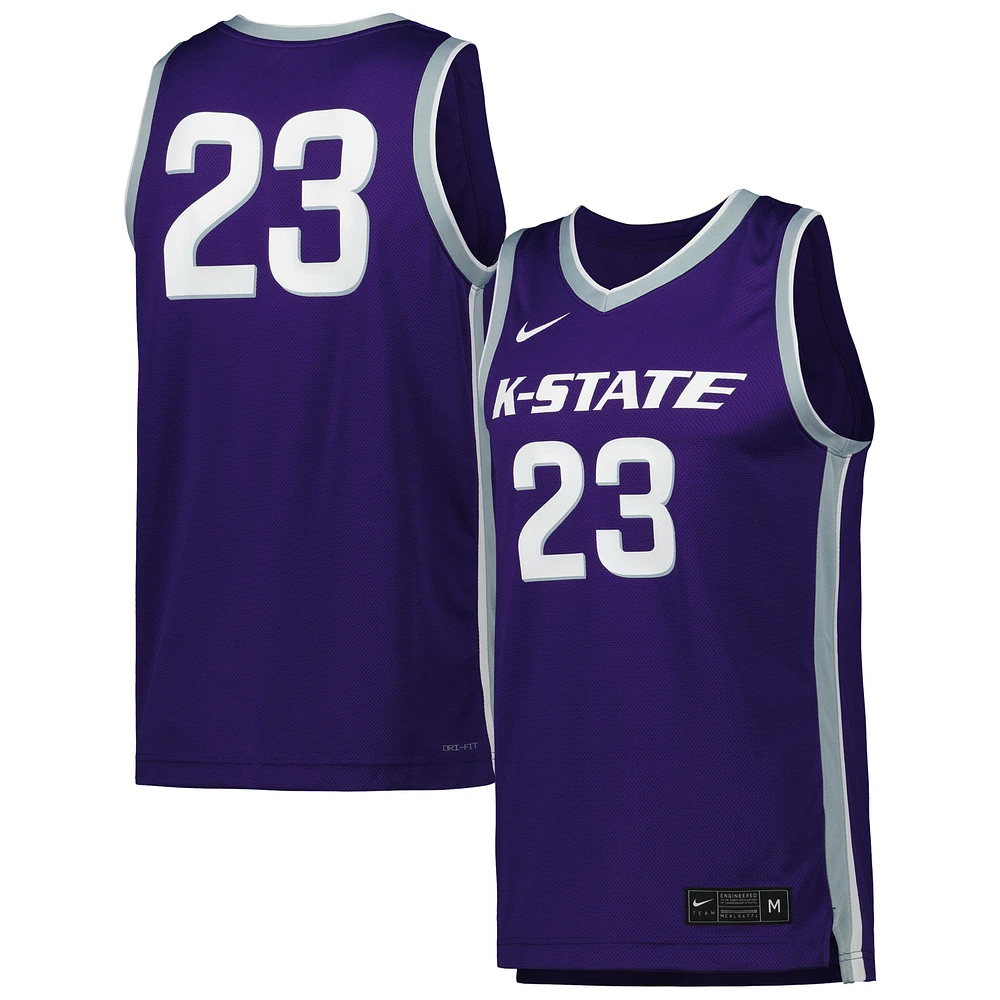 Men's Nike #23 Purple Kansas State Wildcats Replica Basketball Jersey