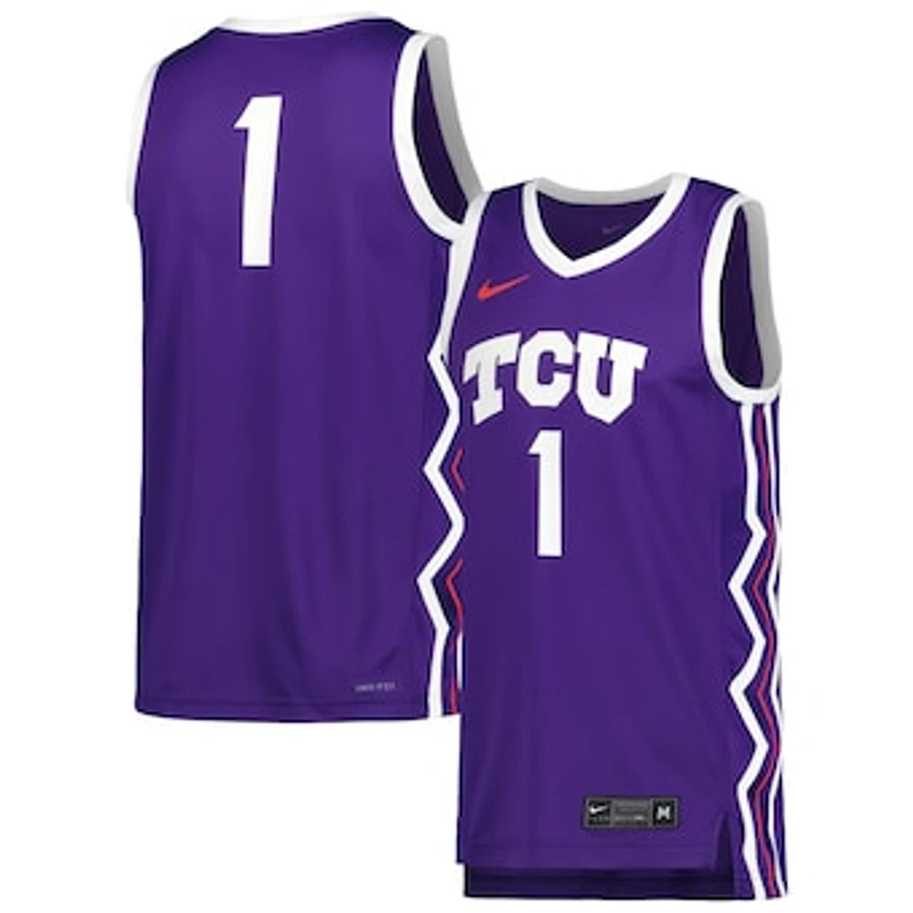 Men's Nike Purple TCU Horned Frogs Replica Basketball Jersey