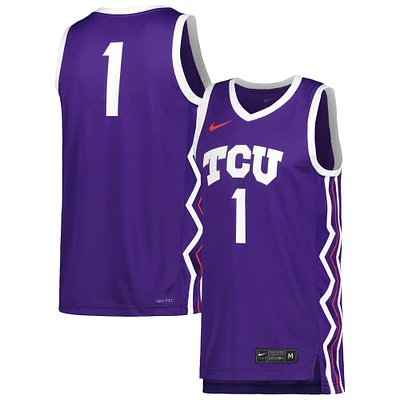 Men's Nike Purple TCU Horned Frogs Replica Basketball Jersey