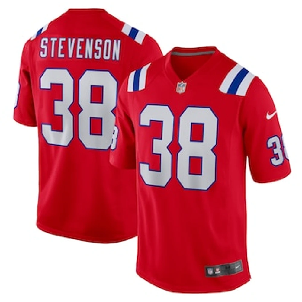 Men's Nike Rhamondre Stevenson Red New England Patriots Alternate Game Player Jersey